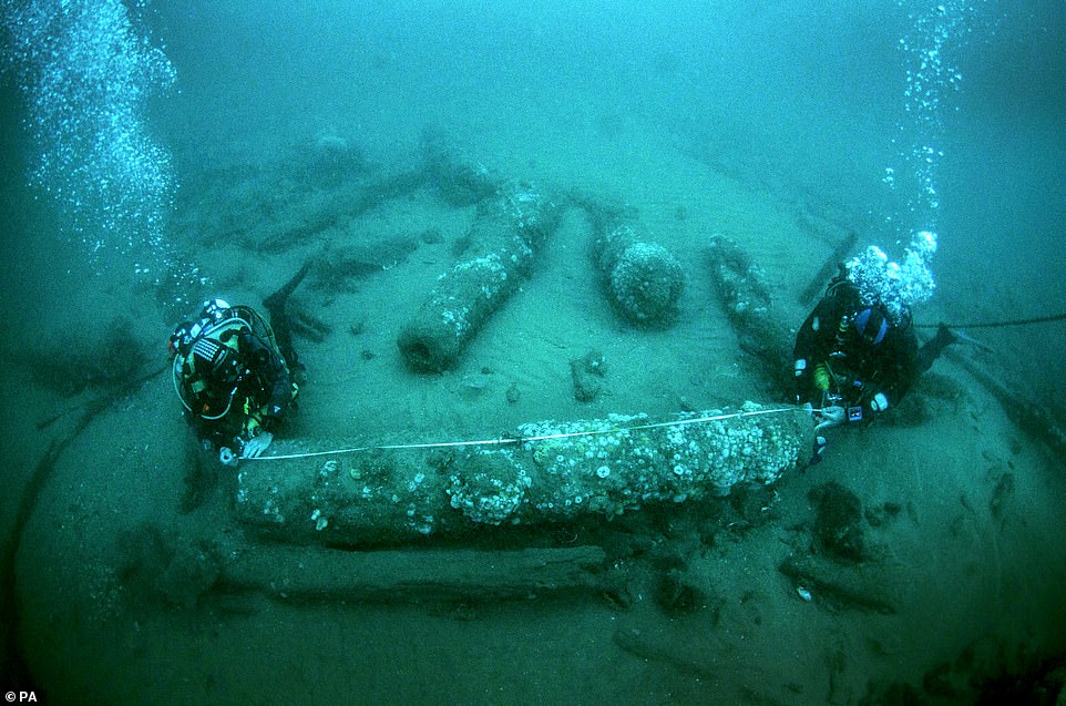 Wreck of HMS Gloucester is found off the Norfolk coast 340 years after it sank
