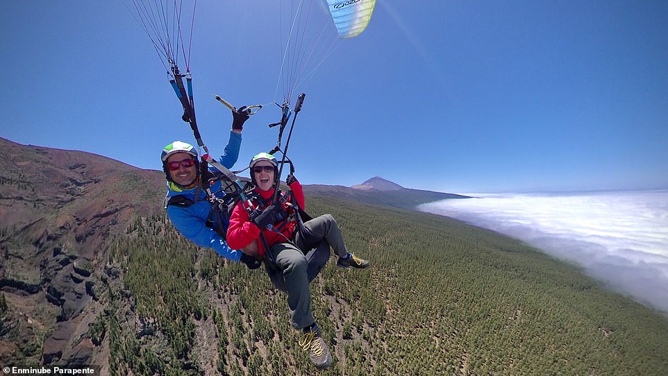 Amazing photos show traveller’s thrilling paragliding experience from Mount Teide in Tenerife