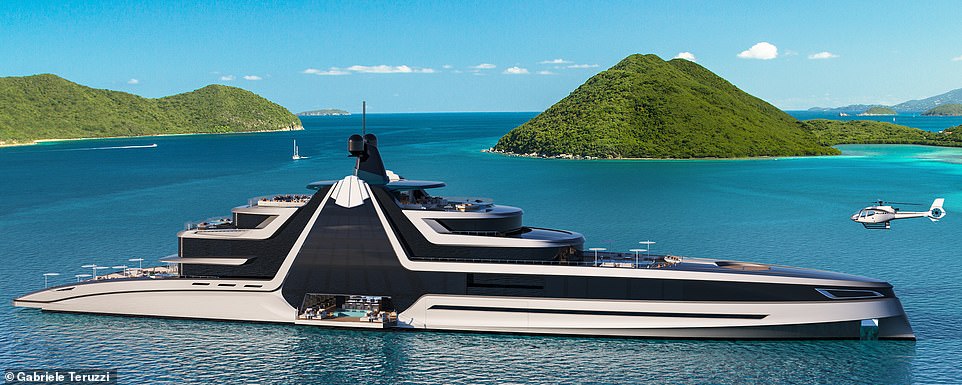 A total gem! The lavish superyacht inspired by a 128-carat diamond that has three ‘waterfall’ pools