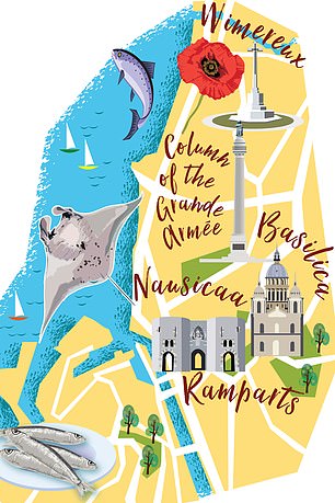 Boulogne-sur-Mer for under £100 a night: The French town will delight fans of antique Gallic charm