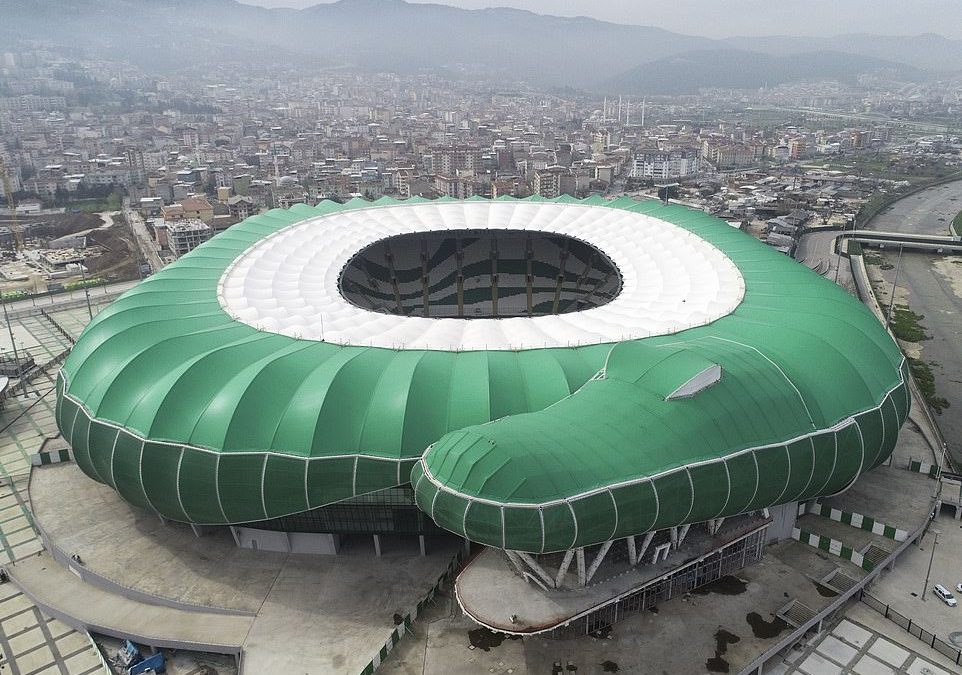 Behold the jaw-dropping crocodile-shaped football stadium in Turkey
