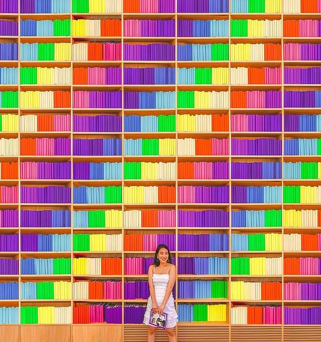 Green Square Library’s rainbow reading wall dubbed the most instagrammable spot in Sydney