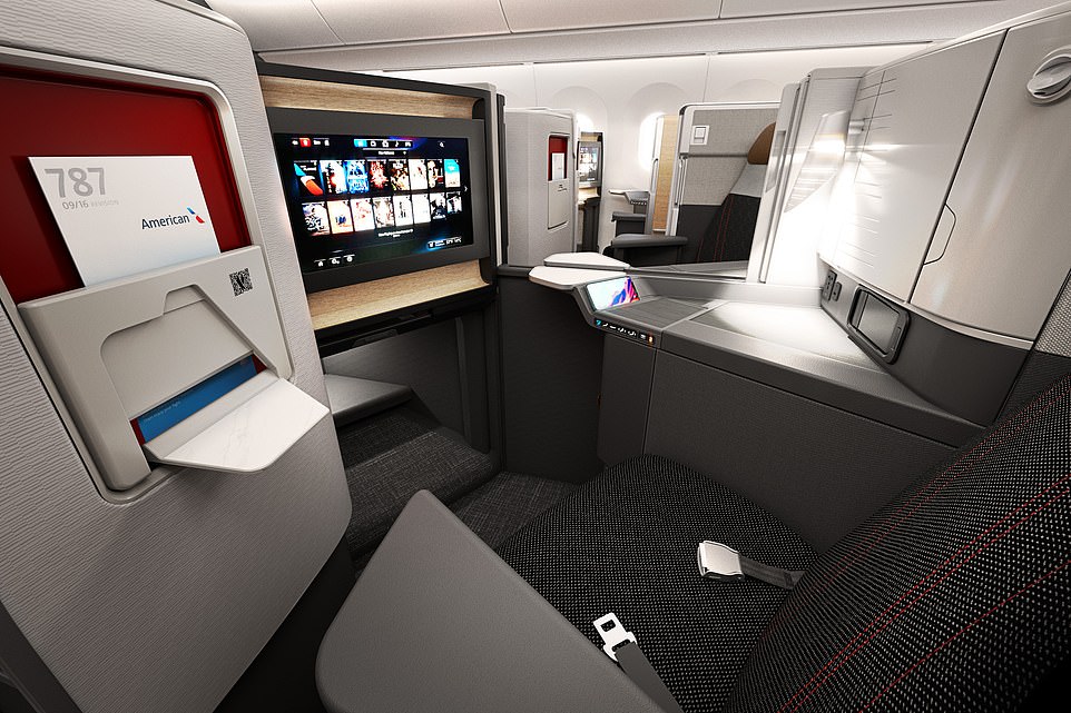 American Airlines unveils images of new cabins that include business-class seats with privacy doors