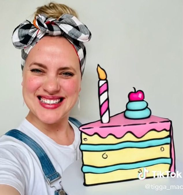 Tigga MacCormack tricks her followers with a cake that looks like a cartoon