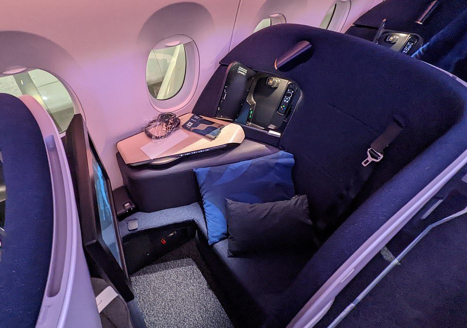 Business-class review: Testing Finnair’s new NON-RECLINING pod-style seat on an A350 to Singapore