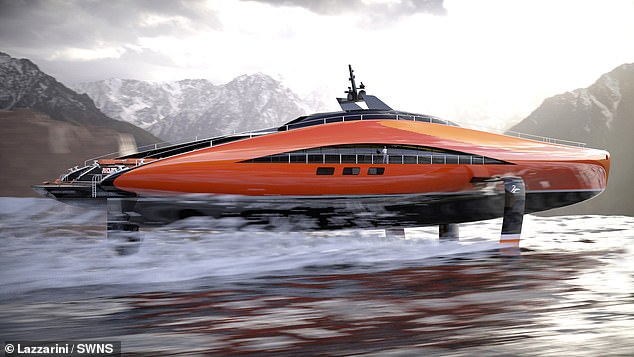 Incredible 242ft yacht uses a foil system to ‘fly’ across the water – but it costs £70 MILLION