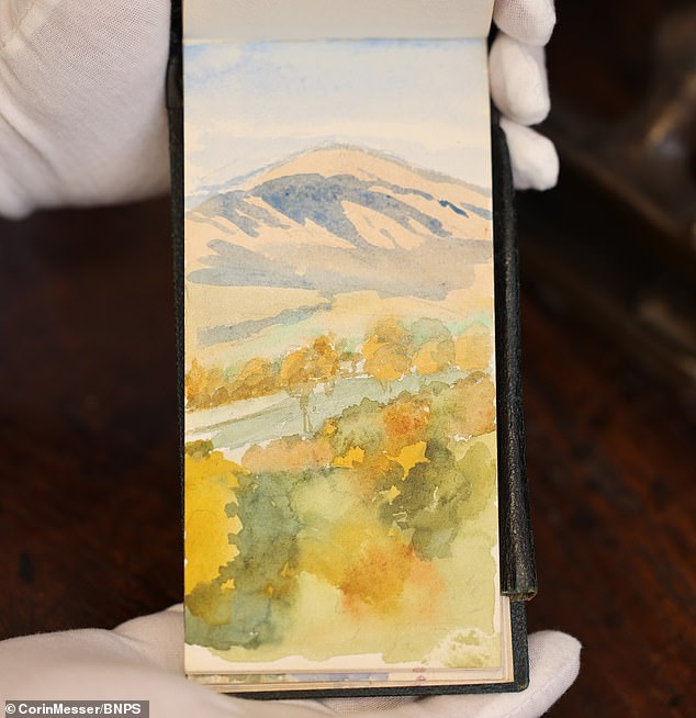 Never-before-seen sketchbook of landscape paintings by Queen Victoria go on sale for £8,000