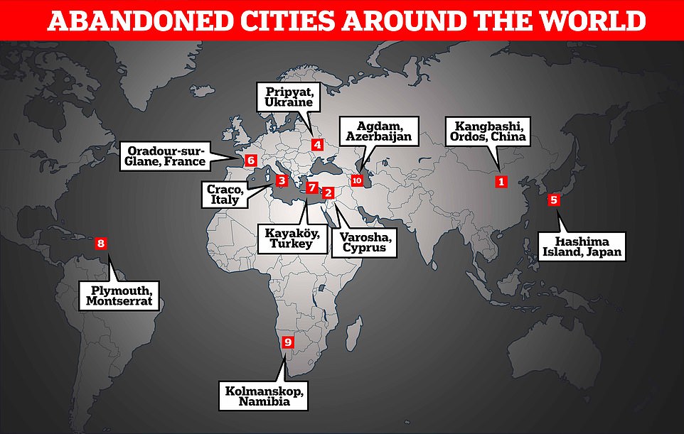 Ten ghost cities rediscovered by tourists: From Mongolian metropolis to medieval village in Italy 