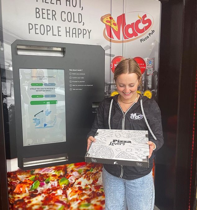 Cincinnati pub debuts PIZZA vending machine that dispenses slices with homemade ingredients