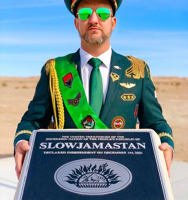 California man creates his own MICRONATION called Slowjamastan in desolate Golden State desert 