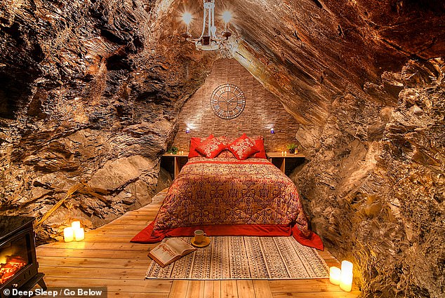 Now THAT’S a deep sleep! The world’s deepest hotel has opened 1,375ft underground in a Welsh mine