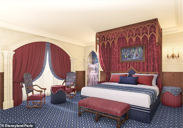 Fit for a Disney princess! First-look images reveal the ‘royally reimagined’ five-star Disneyland Hotel in Paris, which will reopen in January 2024 after a huge makeover