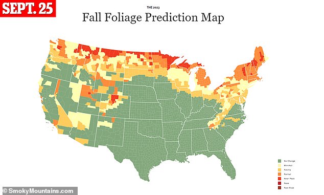 Get ready for leaf peeping season! New maps show where to view the best foliage this Fall