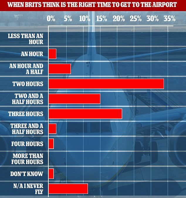 How early should I arrive at the airport? Brits divided over how much time to give themselves before a flight – but most agree THIS is cutting it too fine