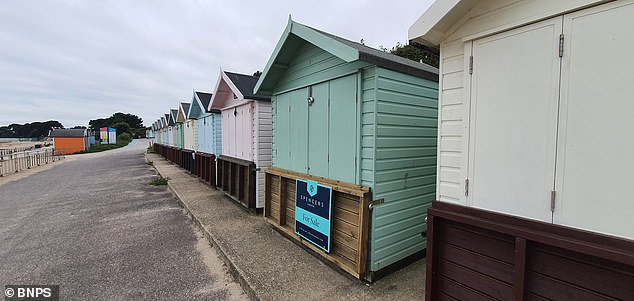 Room with a sea view! Modest 9ft by 7ft beach hut with NO running water or electricity which overlooks idyllic Dorset’s Friars Cliff Beach goes on the market for £100,000
