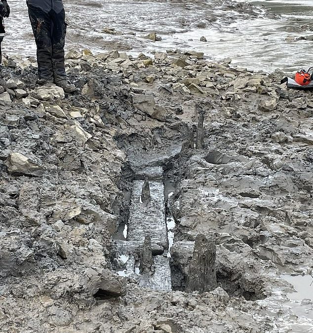 The ancient bridge that once linked England and Wales: Archaeologists discover a 2,000-year-old wooden structure at the River Wye
