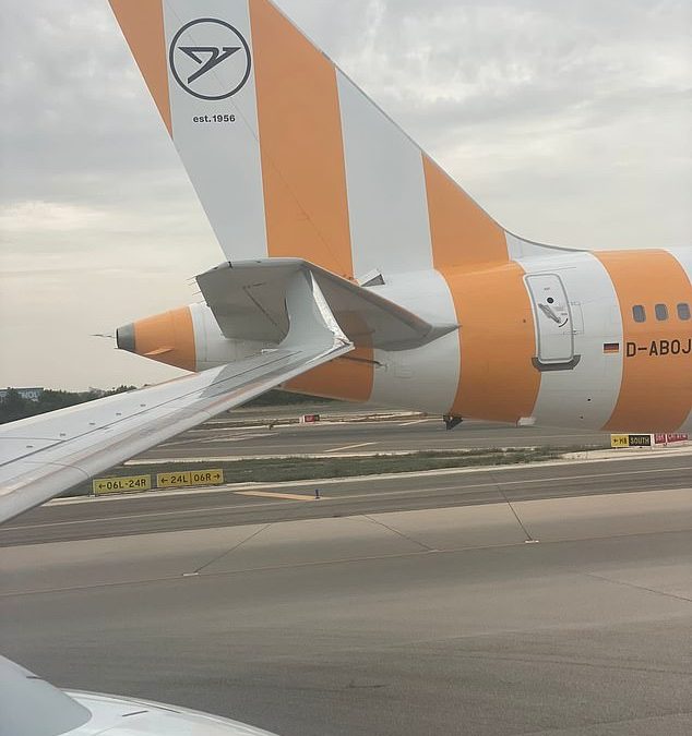 Two holiday planes collide on the tarmac at Palma airport in Mallorca