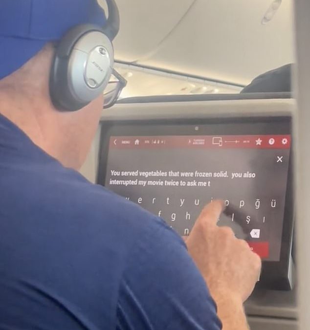 ‘Who’s dad is this?’ Unhappy airline passenger leaves furious feedback during flight after being asked to take survey