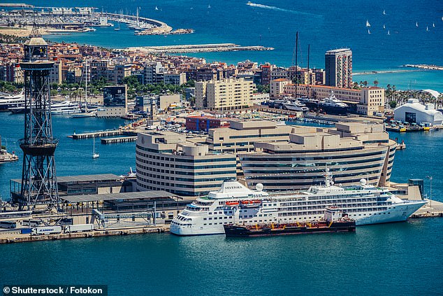 Barcelona BANS cruise ships from its central port in a bid to stop pollution choking the city, a move that will see passengers facing a 30-minute bus ride to the historic centre
