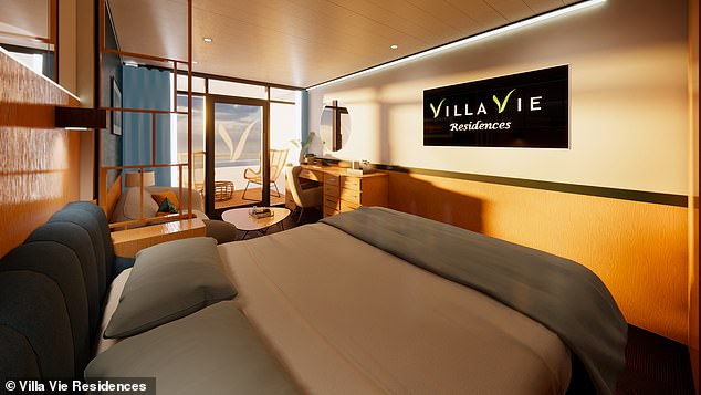 Fancy LIVING on a cruise ship? Inside the luxury ‘floating housing estate’ that will sail the world – with cabins available to buy on it from £82,000
