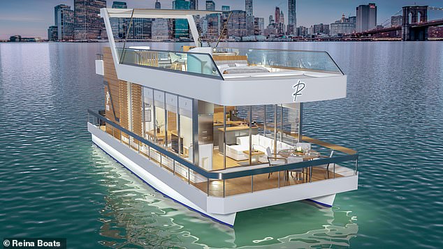 Houseboats for the one per cent! These luxury £1million ‘house-yachts’ are floating condos for the open sea, featuring kitchenettes, living rooms and ensuites