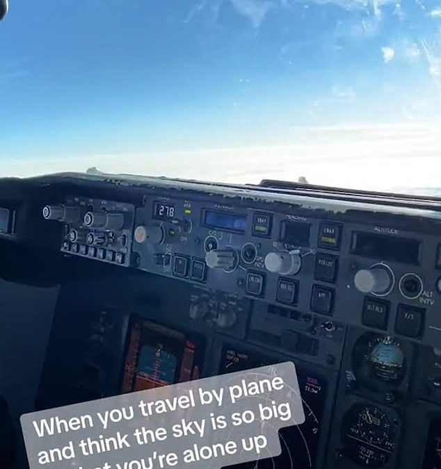 Passengers are terrified after pilot’s video reveals how close planes REALLY fly to each other
