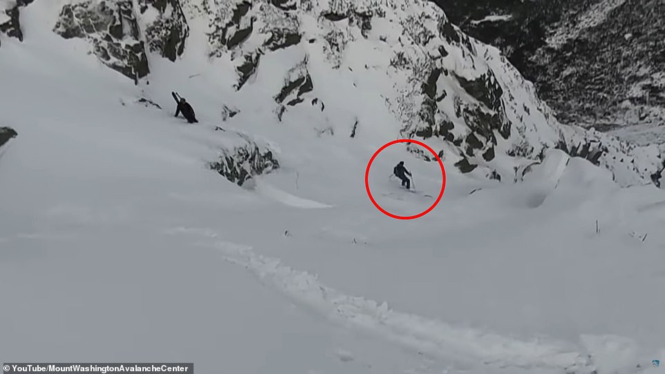 Heart-stopping moment skier Dominic Torro triggers avalanche and suffers life-threatening injury while skiing down ‘Airplane Gully’