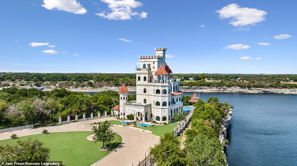 Sprawling Disney-style castle in Texas complete with its own drawbridge and BALLROOM hits the market for a staggering $5.5 million