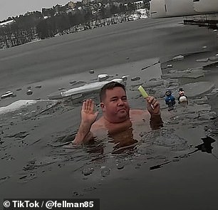 Welcome to Sweden! Meet the TikTok-famous Swedish ice bather who enjoys (very) cold dips with rubber ducks and FROZEN LOLLIES