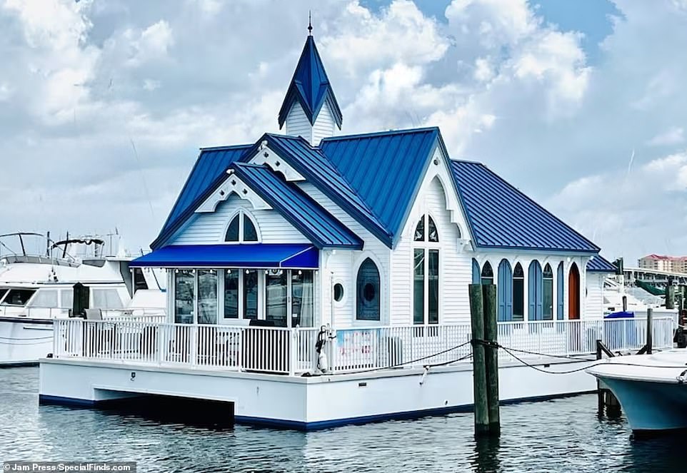 FLOATING wedding chapel that has been converted into a luxury two-bedroom home hits the market for the FOURTH time in seven years – with whopping $300,000 price increase
