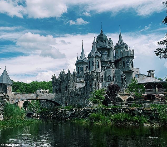 Jaw-dropping nine-bedroom castle is back on the market for $29 million after failing to sell for nearly DOUBLE the price: Property includes 12 fireplaces, library, pool and a MOAT
