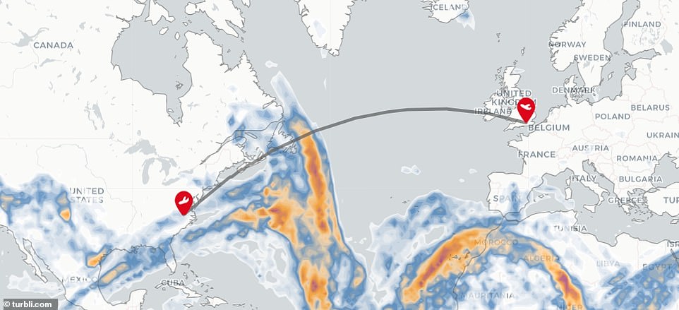 Nervous flyer? The fascinating interactive map that reveals if YOUR next flight will encounter turbulence – and if so, how rough it’ll be…