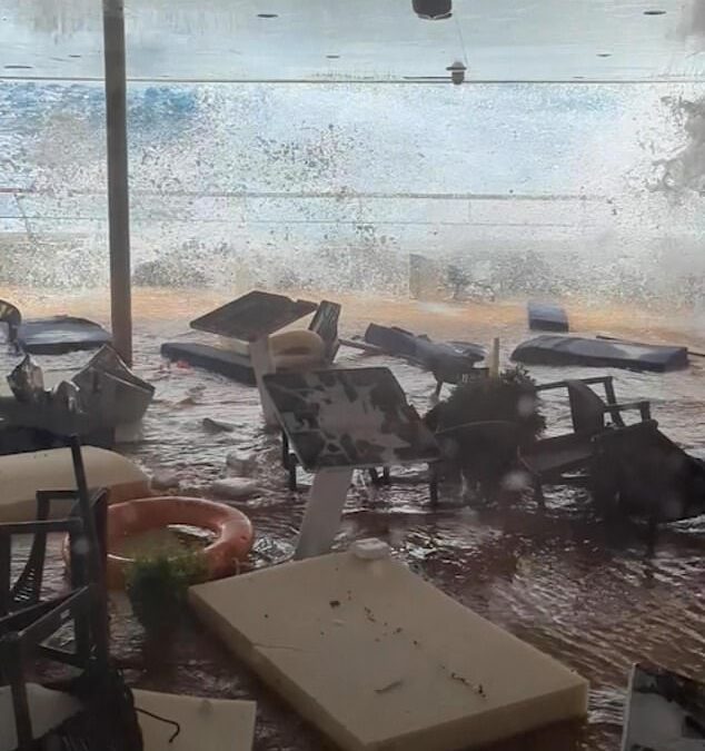 Terrifying footage shows 95ft waves crashing over luxury Atlas World Voyager cruise ship as it makes its way through ferocious storm with 115mph winds off Antarctica