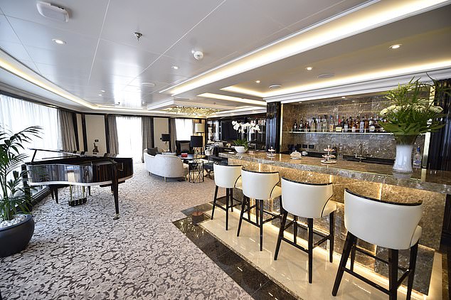 The ‘ultimate luxury cruise’: Voyage costing £239,999 unveiled, but it does come with a few extras… including a suite with a Steinway and breathtaking destinations from Japan to Alaska