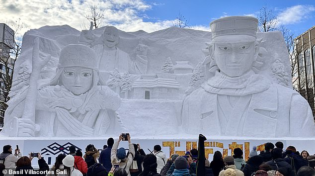 Boldly go where snowman has gone before: Spellbinding pictures show the amazing snow and ice sculptures at the Sapporo Snow Festival 2024