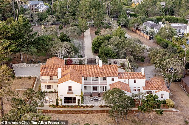 Breathtaking 1920s Spanish revival home that was one of the first properties to be constructed in California town of Pebble Beach lists for $22.75m