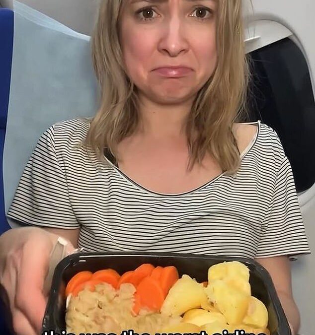 Horrified air passenger, 29, endures ‘worst meal ever’ of mac and cheese topped with shrimp and ‘slimy’ mushrooms’ for BREAKFAST on China Eastern flight