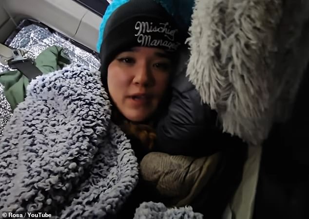 Woman who lives in her car reveals horrifying reality of sleeping outside in -33F weather – from waking up to start her car every few hours to her contact lenses being frozen completely