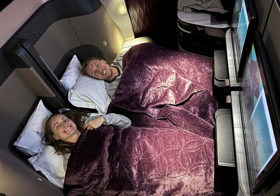‘This HAS to be the world’s best business-class seat’: The Mail’s HARRIET SIME puts Qatar Airways’ acclaimed Qsuite to the test – in double-bed mode…