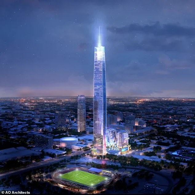 America’s tallest skyscraper Legends Tower WILL be built in Oklahoma City as construction gets green light to start within just two months – after shock last minute design change