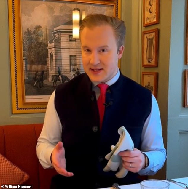 You’ve been using a restaurant napkin all wrong! Etiquette expert William Hanson explains the do’s and don’ts for napkins (including why they should NEVER be folded into a swan)