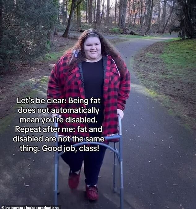 Plus-size travel influencer who demanded free seats for fat fliers hits back at trolls accusing her of claiming obesity is a disability