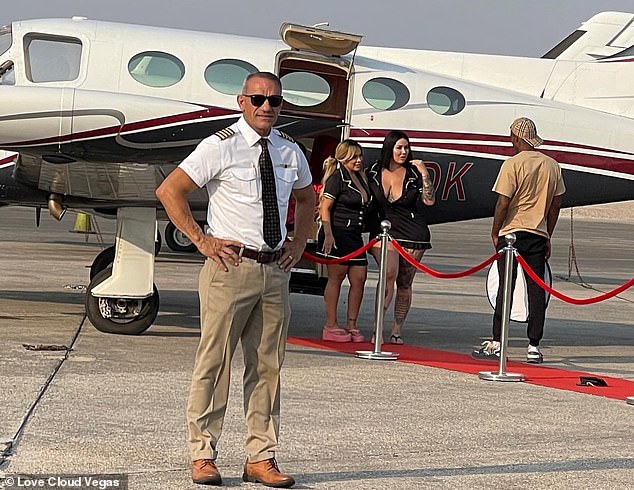 ‘If those wings are clapping, we know something’s going down in the back’: Pilot reveals what it’s like flying a ‘mile high club’ plane over Vegas that has a cabin fitted with a DOUBLE BED