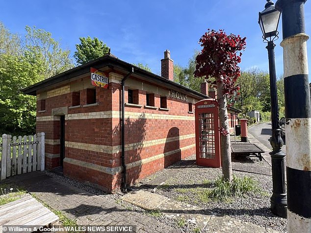 Not the end of the line for this derelict railway station: ‘Frozen in time’ red-and-white brick ticket office goes on the market for £35,000