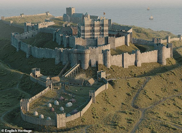 See Dover Castle like NEVER before: Incredible digital model reveals the original entrance, lost towers and long-gone defensive walls for the first time in almost 1,000 years