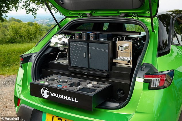 Fab-brew-lous! Vauxhall unveils a concept car with a built-in coffee machine