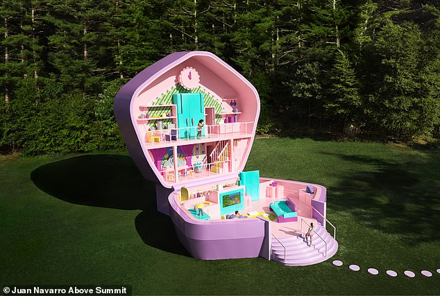 Inside the Airbnb where guests can sleep in a 42ft tall life-sized Polly Pocket compact with a GIANT snack fridge and wardrobe filled with doll’s clothes