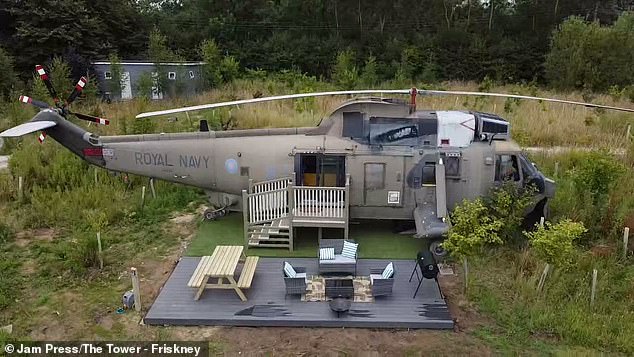 Whirly great escape: Inside the remarkable holiday rental that was once a Royal Navy helicopter