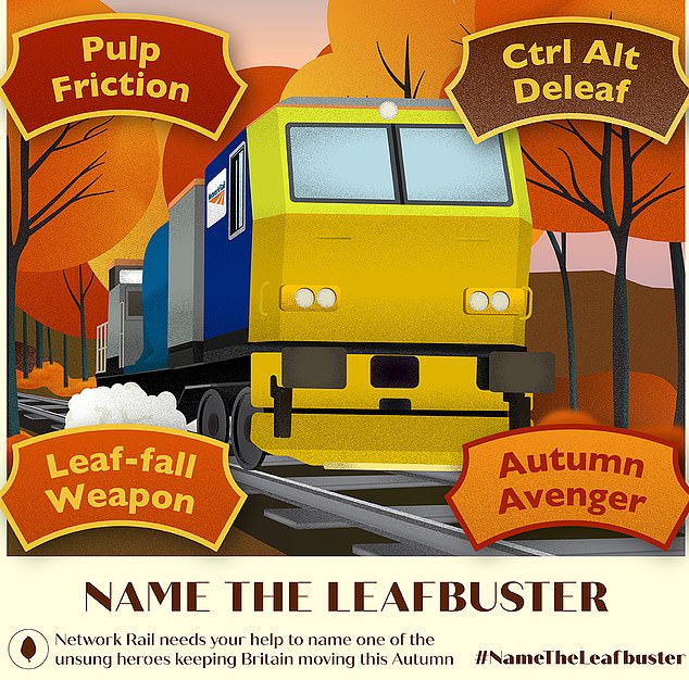 ‘Ctrl Alt De-leaf’: Shortlist for name of Network Rail leaf-busting train revealed – and YOU can vote for the winner